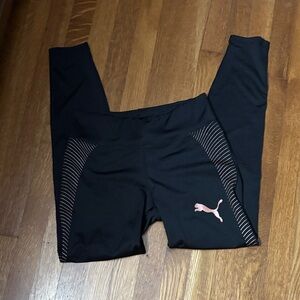 Puma Black workout pants with Logo nwot